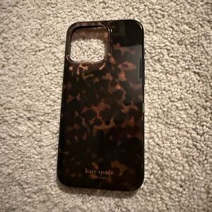 Kate Spade Apple iPhone 15 Pro Max Brown Tortoise Phone Case